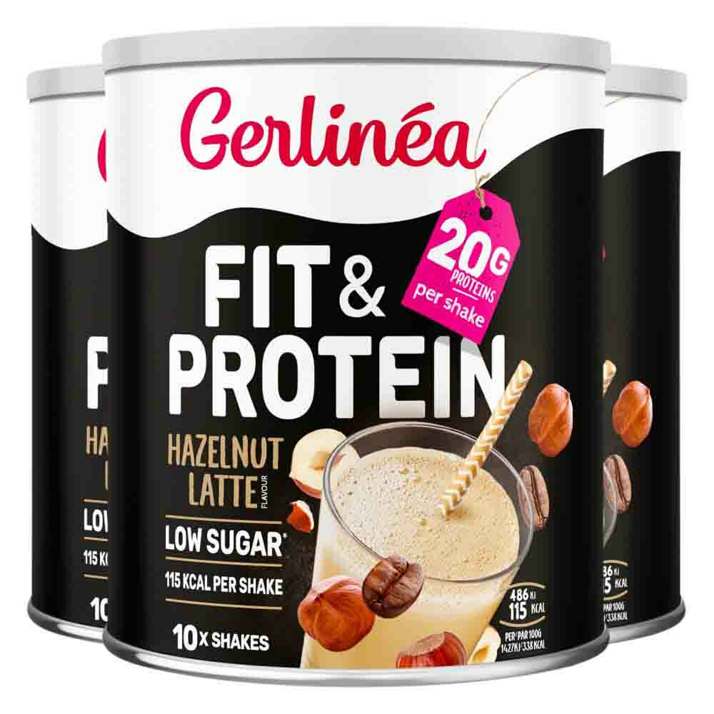 3x Gerlinea Fit & Protein Hazelnut Latte340 gr