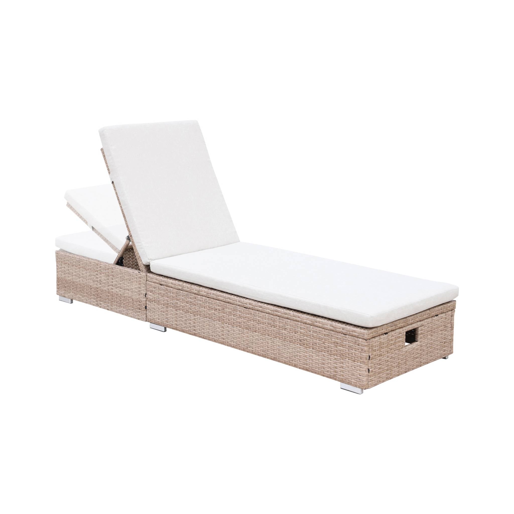 sweeek - Polyester geweven hars ligstoel, multi-positie (set van 2)