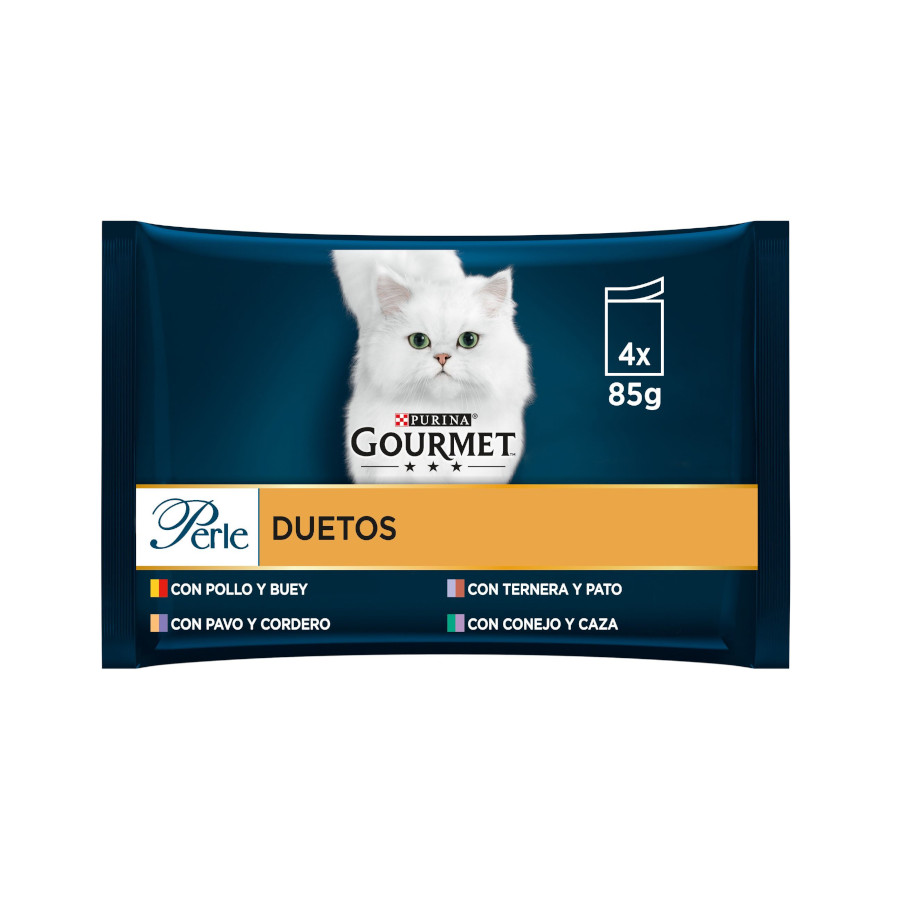 Sachê de filés de carne Gourmet Perle Duo para gatos