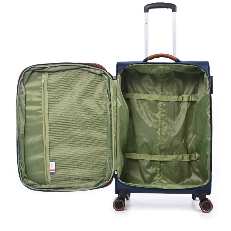 Lot de 3 valises souples 345 Extensibles 55, 67 et 79 cm Bleu