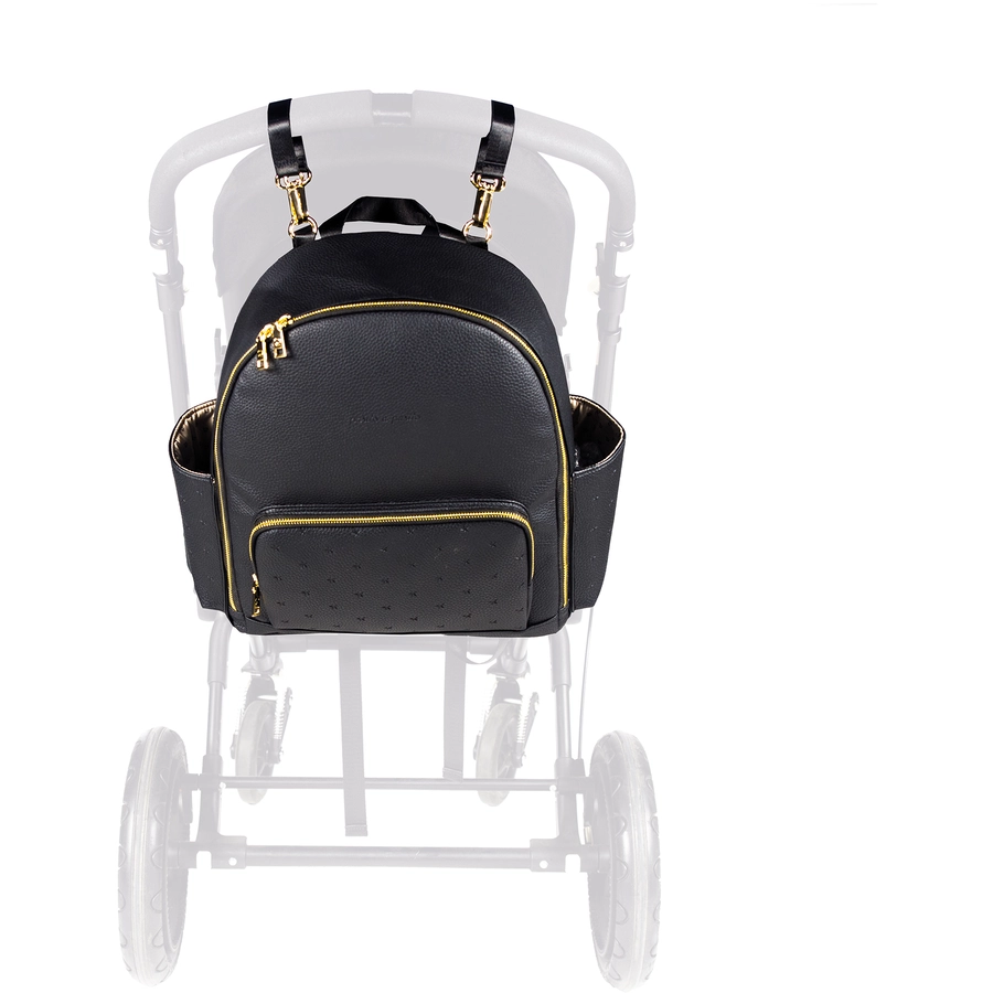 pasito a pasito Wickelrucksack Sterne  schwarz