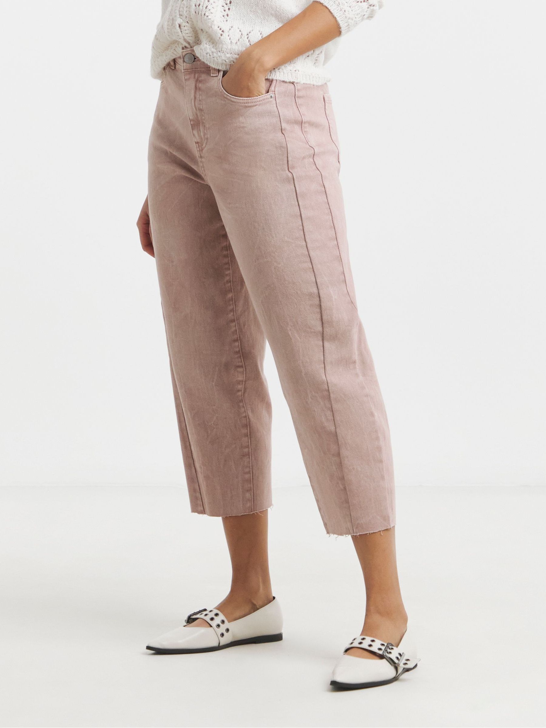 Simply Be Cropped Barrel Jeans