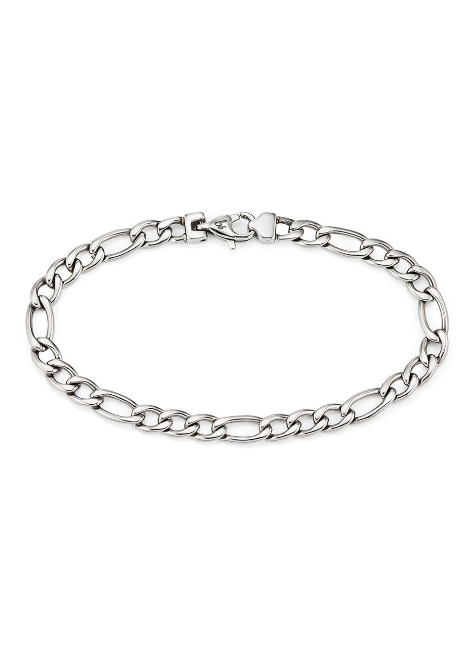 Bruno Banani Edelstahlarmband »Schmuck Geschenk Armkette Figarokette breit Silber«