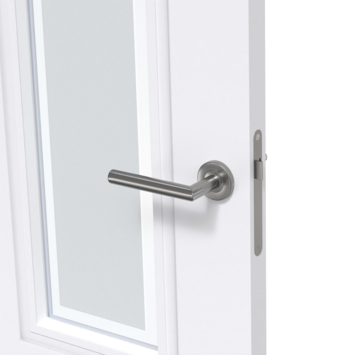 Arne & Bodil binnendeur ABT321 mat glas met blanke rand - extra wit afgelakt