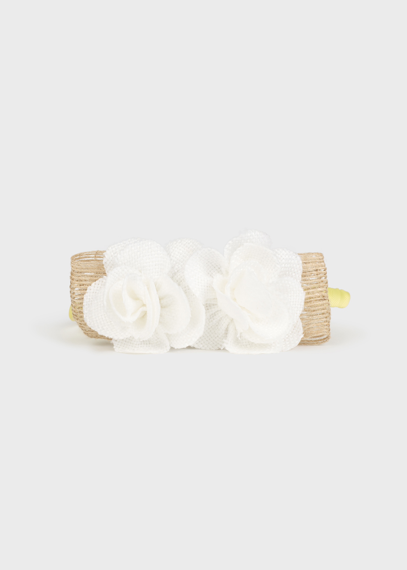 Faixa de cabelo para bebê com aplique floral
