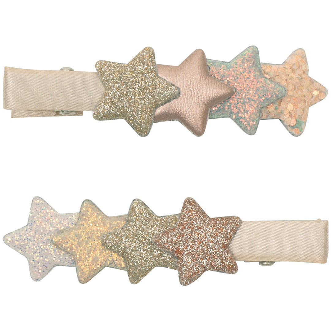 mimi & lula haarclipjes layered star - shimmer - 2st