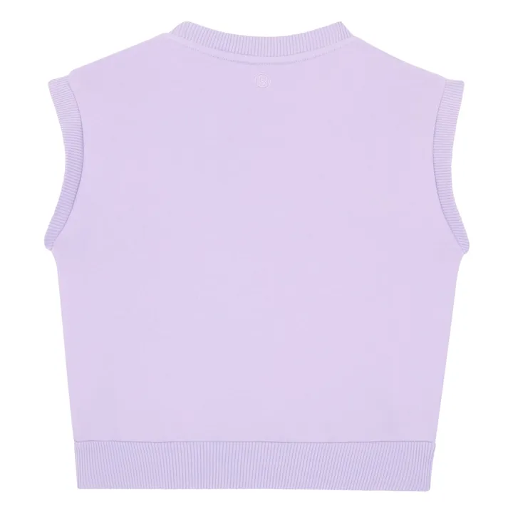 SMALLABLE BASICS Sweat shirts Fille Sans manches Molleton Coton Bio | Lilas