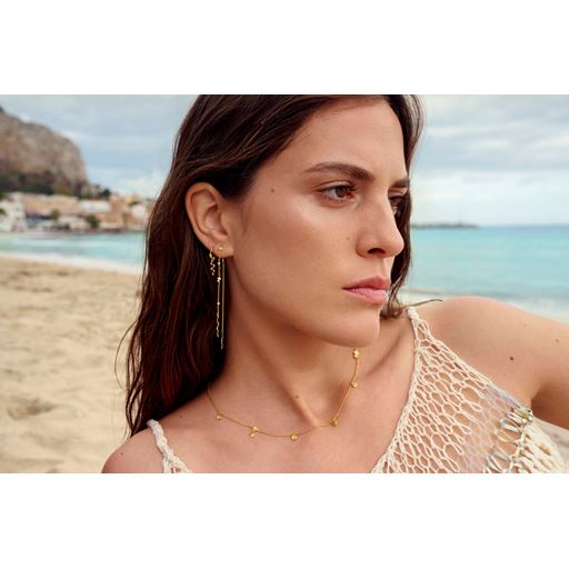 Maanesten Sirena Øreringe, 18 Ct Gold Plated