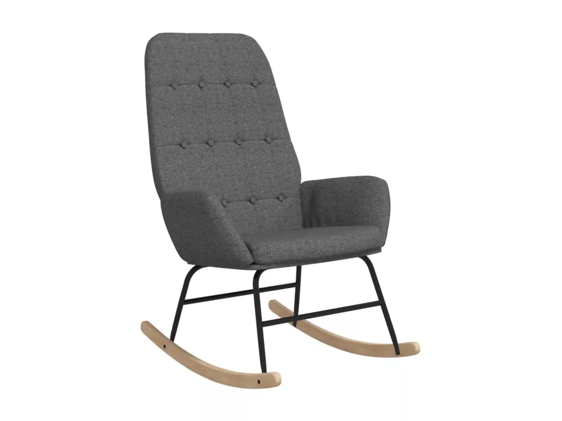 Chaise à bascule Gris clair Tissu
