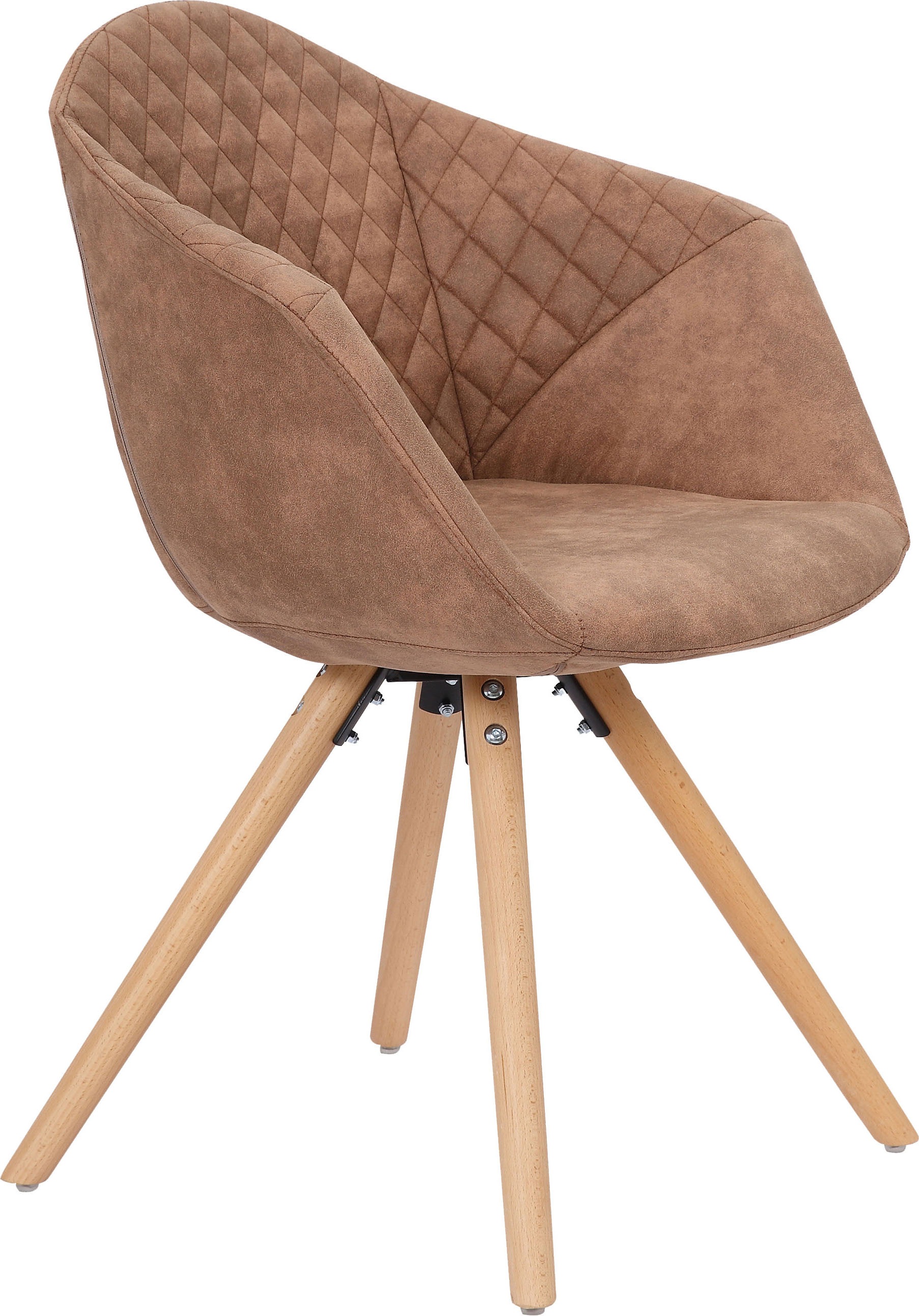 Kayoom Polsterstuhl »Stuhl Chadwick 110 2er-Set, stilvolles Design, in Naturfarben gehalten« (Set) 2 Stk.bequem, Holzbeine, weich gepolstert, stilvolles Design