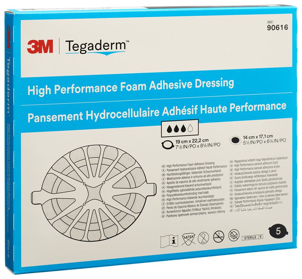 TEGADERM HP Schaumkompresse 14x17.1cm adhesive 5 Stk