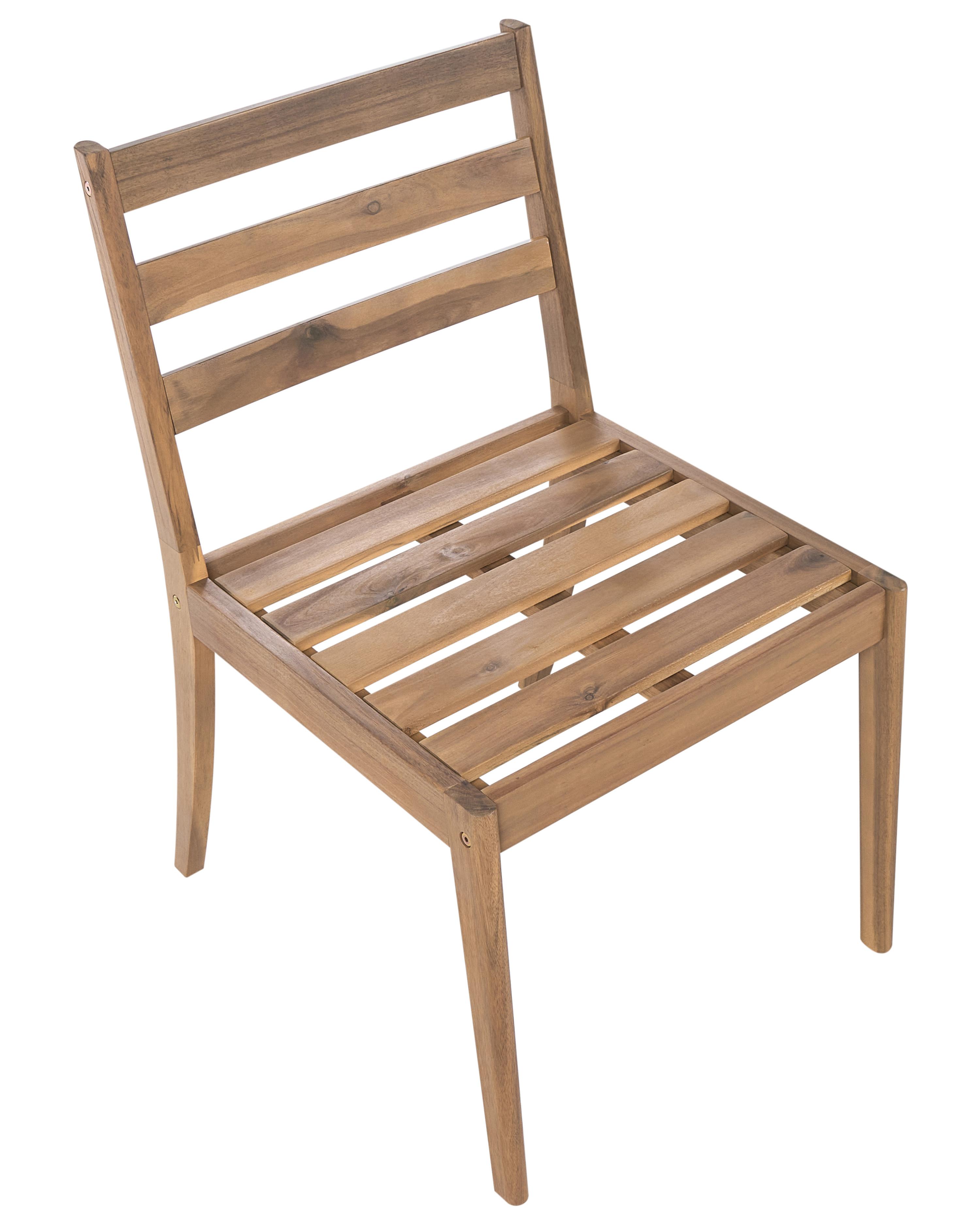 Set van 2 tuinstoelen CHIOGGIA Gecertificeerd acaciahout Lichtbruin