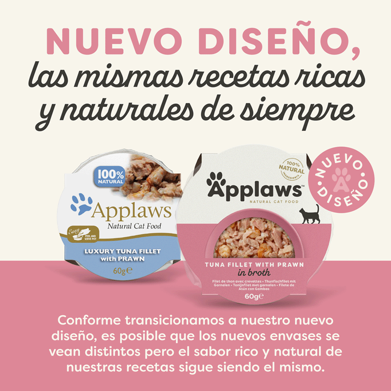 60 g Applaws Atún y Gambas tarrina para gatos