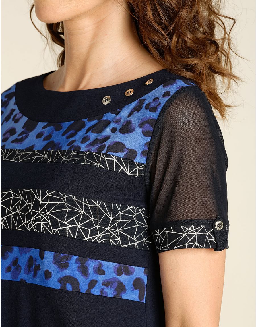 T-shirt marine col bateau