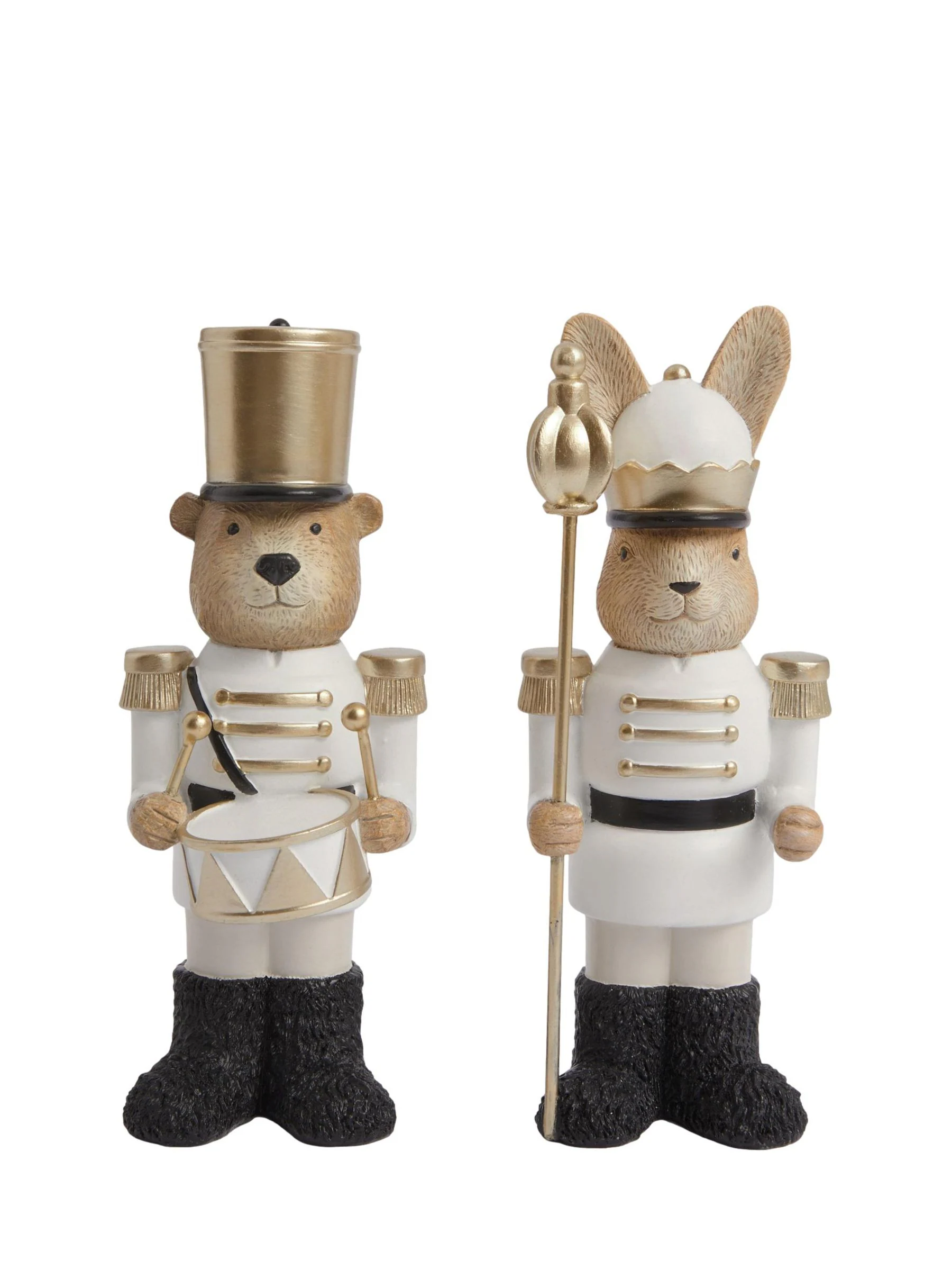 Set van 2 Rosie en Bertie Notenkraker Kerstmis Ornamenten