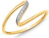 14 karaat geelgouden Diamanten ring 0.0052 ct.