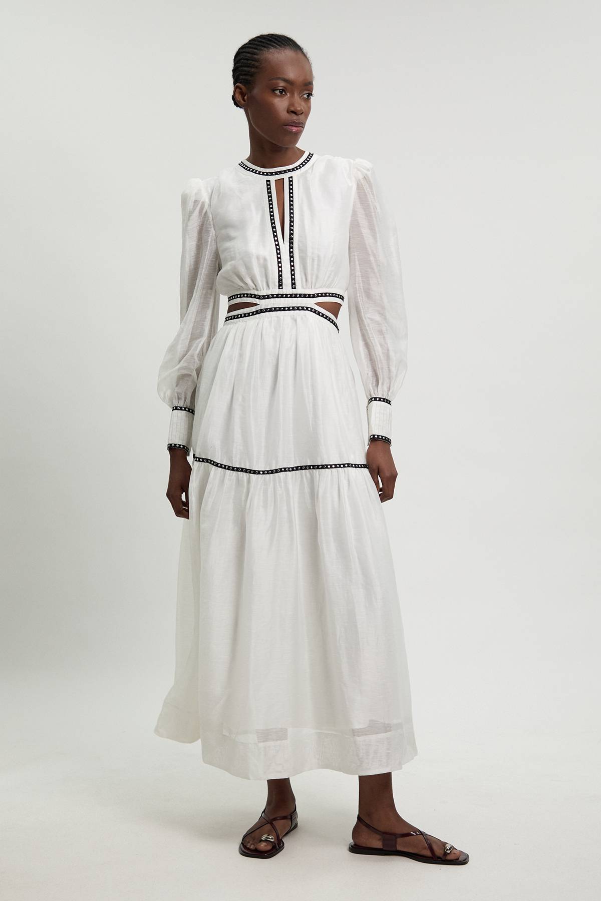 KarenMillen Robe Longue À Détails Cloutés