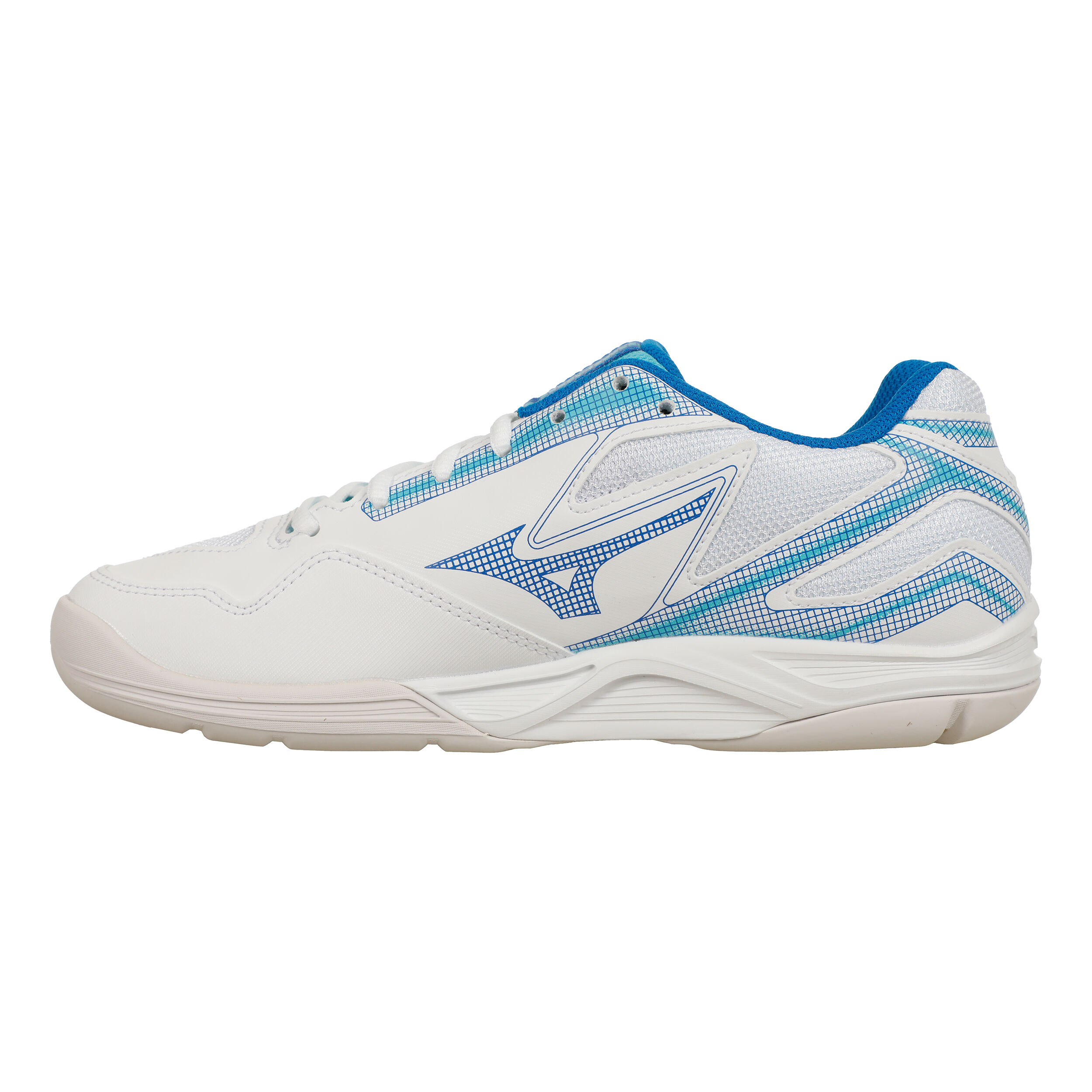 Mizuno Break Shot Chaussure Moquette Femmes - Blanc , Bleu