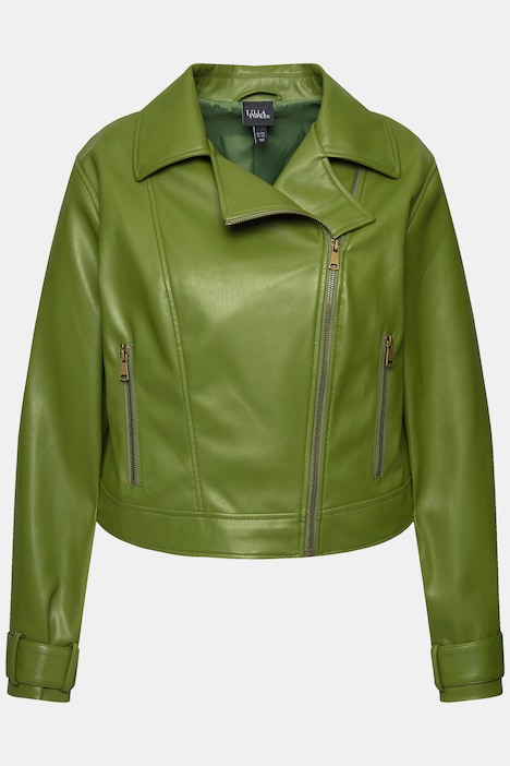Bikerjacke, Lederoptik, Reverskragen, Zipptaschen