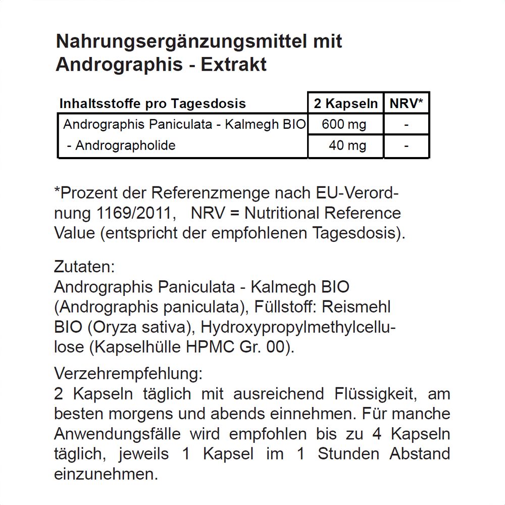 NUI Andrographis – Kalmegh Extrakt