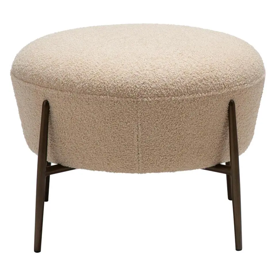 Hioshop Orbit Dan-Form poef bouclé offwhite