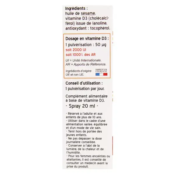 Nutrivie Vitamina D3 2000 UI Spray 20ml