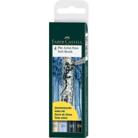 Faber-Castell Tuschestift Pitt artist pen SB, 4er Set
