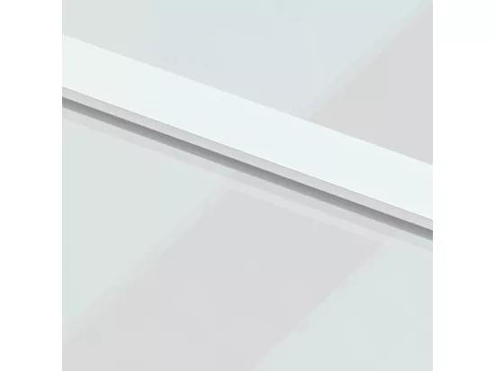 Porte coulissante blanc 102,5x205 cm verre trempé aluminium