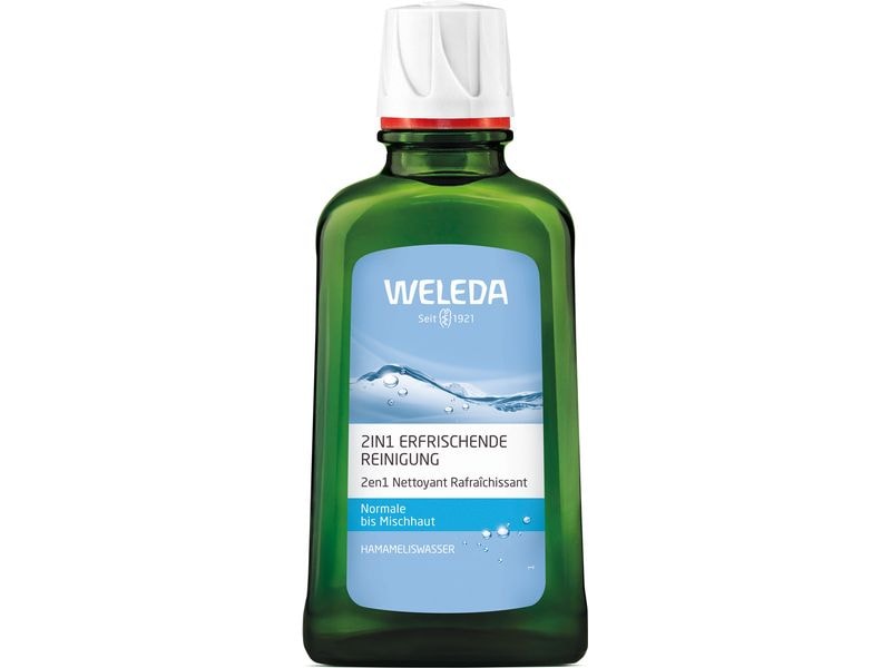 WELEDA Gesichtsreinigung 2in1 Erfrischend 100 ml Natürliche Gesichtslotion entfernt Make-up, bewahrt Feuchtigkeit