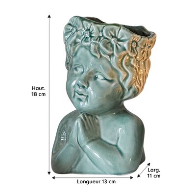 Cache-pot visage enfant