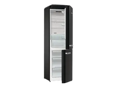 Gorenje Retro Collection ONRK619DBK - Køleskab/fryser - bund-fryser - bredde: 60 cm - dybde: 66.1 cm - højde: 194 cm - 300 liter - Klasse D - sort