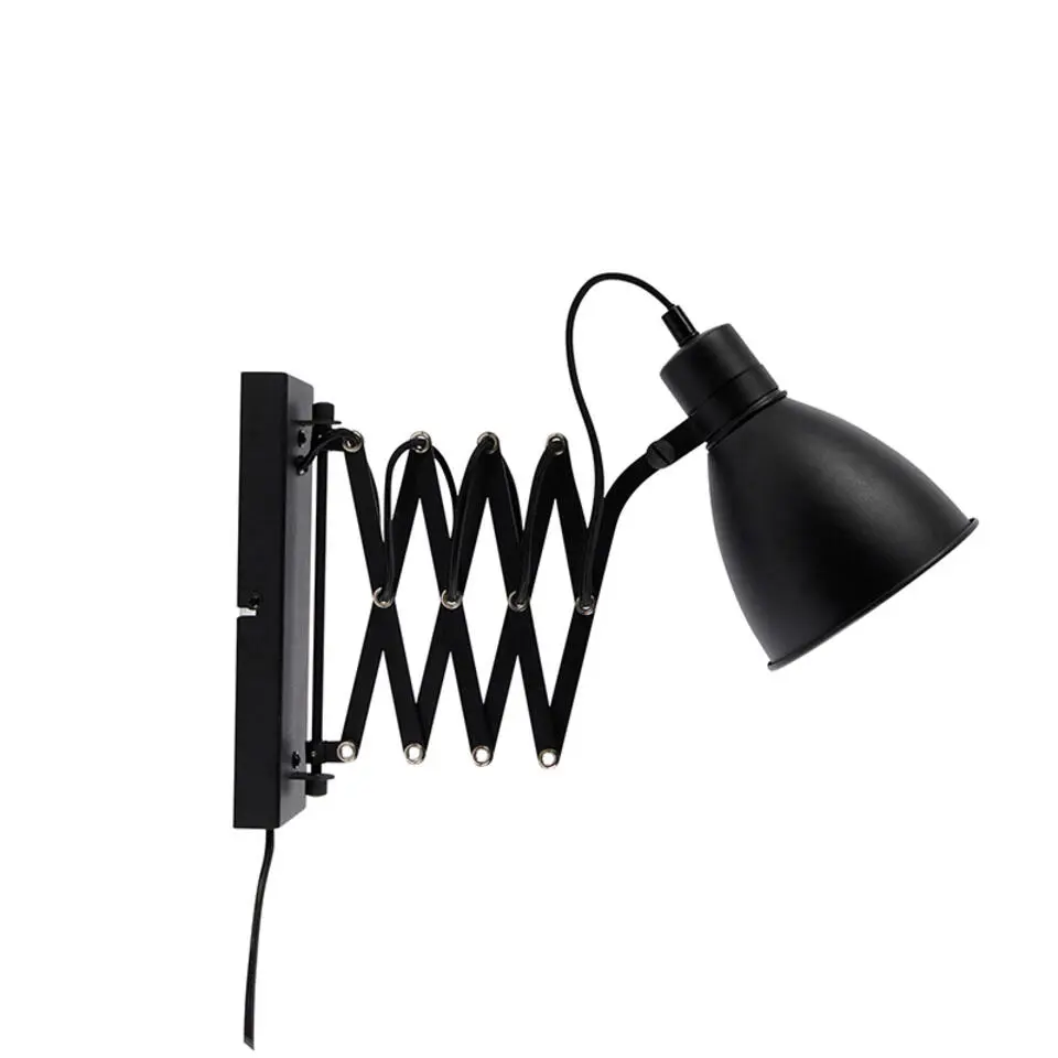Qazqa wandlampen merle zwart e27