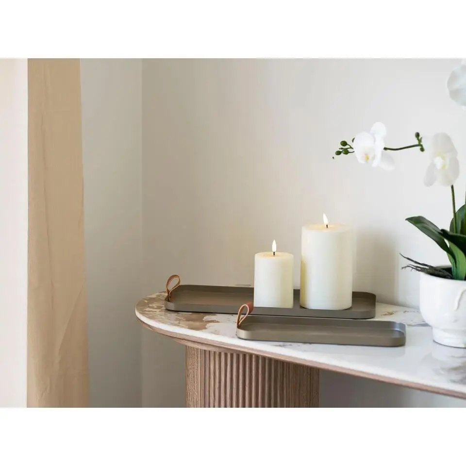 Hioshop Aila serveerschaal set van 2 bruin