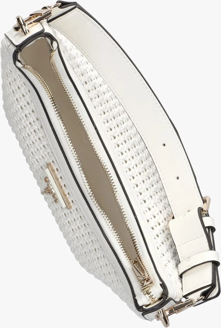 GUESS witte guess schoudertas emelda crossbody top zip