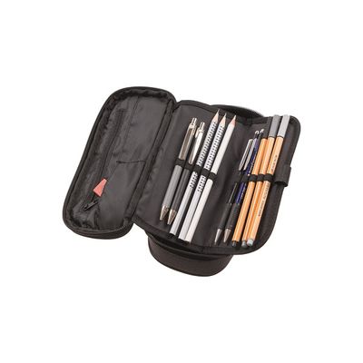 Trousse plumier Walker Alpha - 1 compartiment - noir