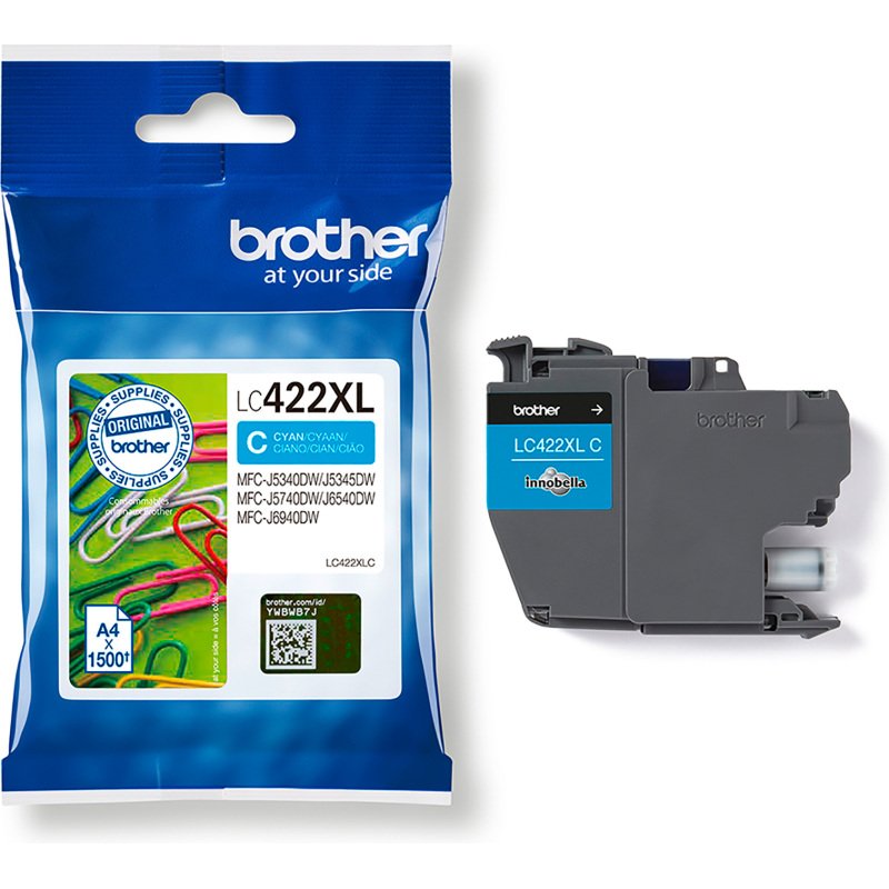 Cartouche Brother LC422XL haute capacité couleurs séparées pour imprimante jet d'encre
