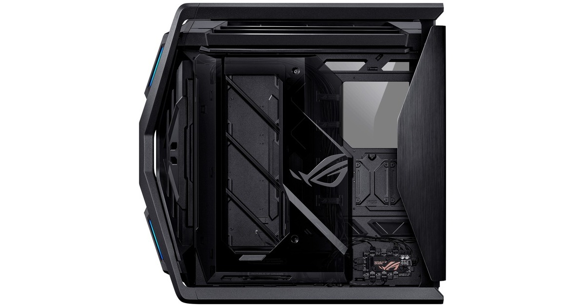ASUSROG Hyperion GR701 BTF Edition big tower behuizing  (Zwart | 4x USB-A | 2x USB-C | RGB | Tempered Glass)