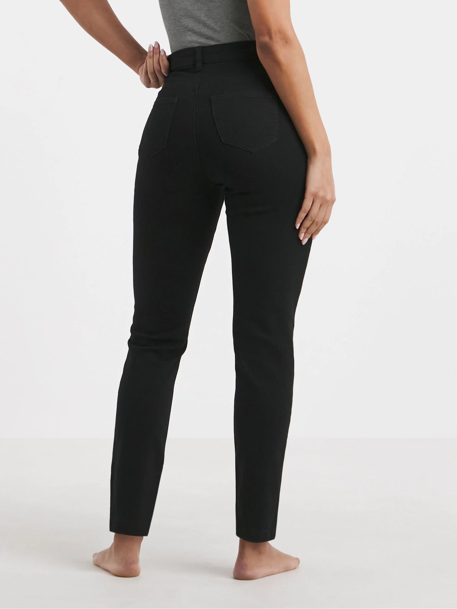 Zwart - Simply Be Super Stretch Slim Jeans met hoge taille