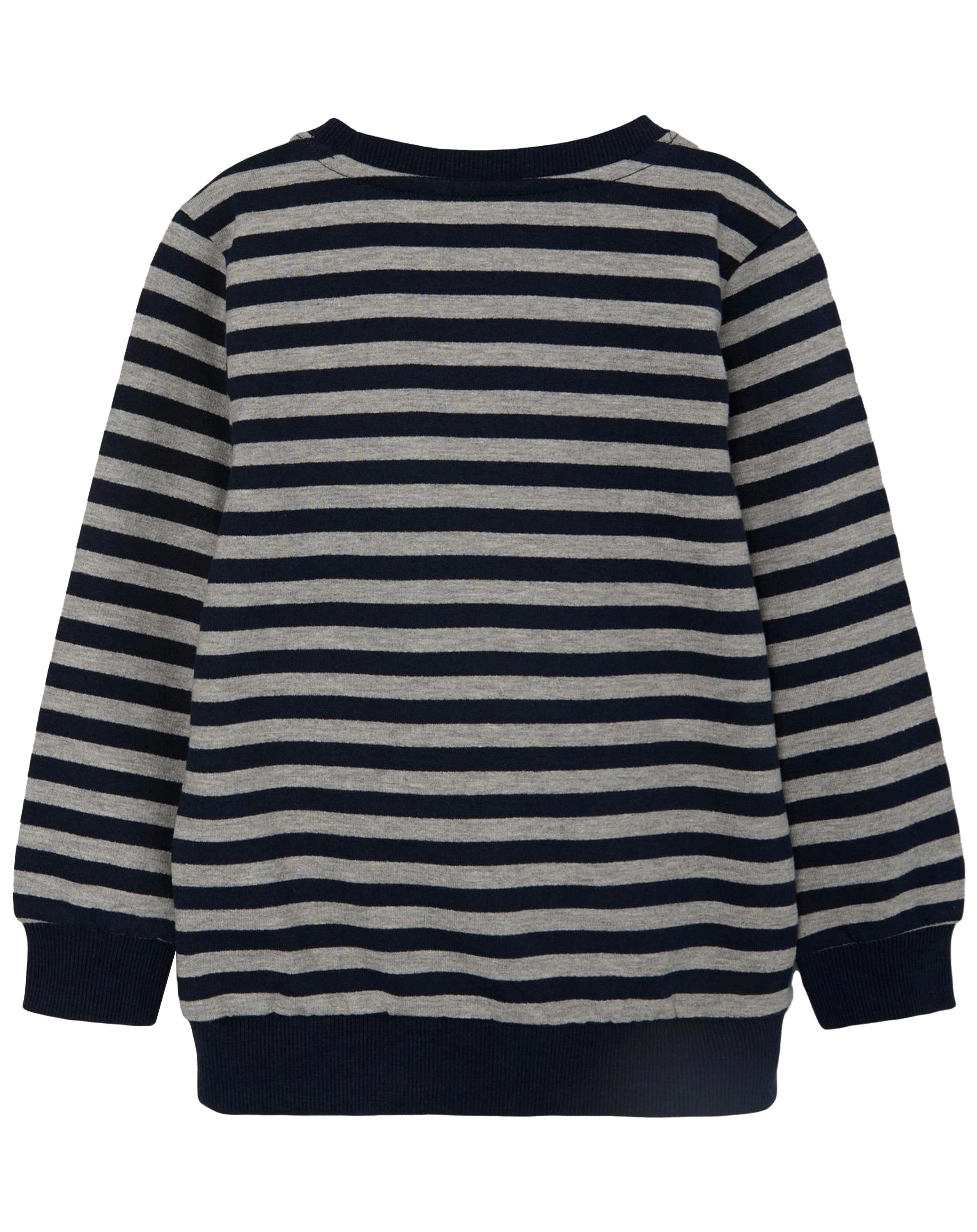 Sweatshirt NMMRANANCROCO gestreift in grey melange
