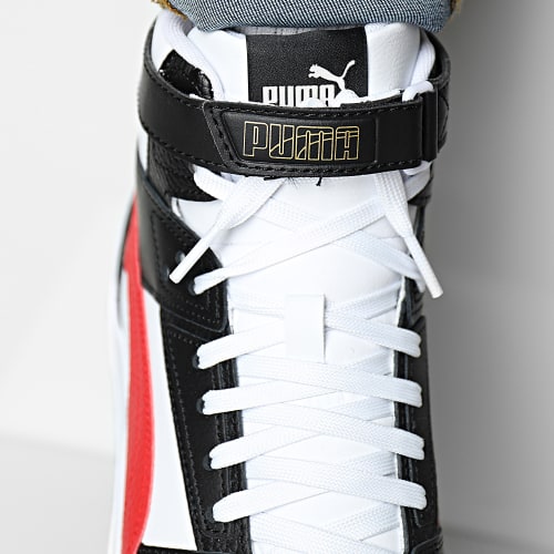 Baskets RBD Game 385839 Puma White Red Black Gold