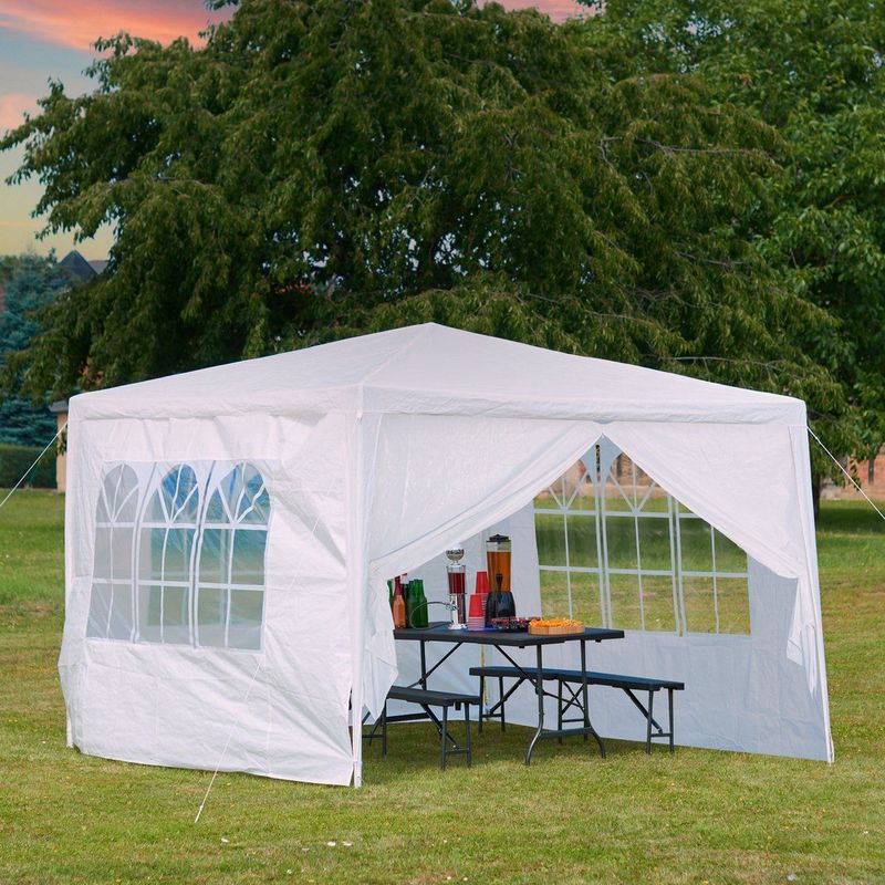 Zijwand Partytent - Wit - PE - Set van 4