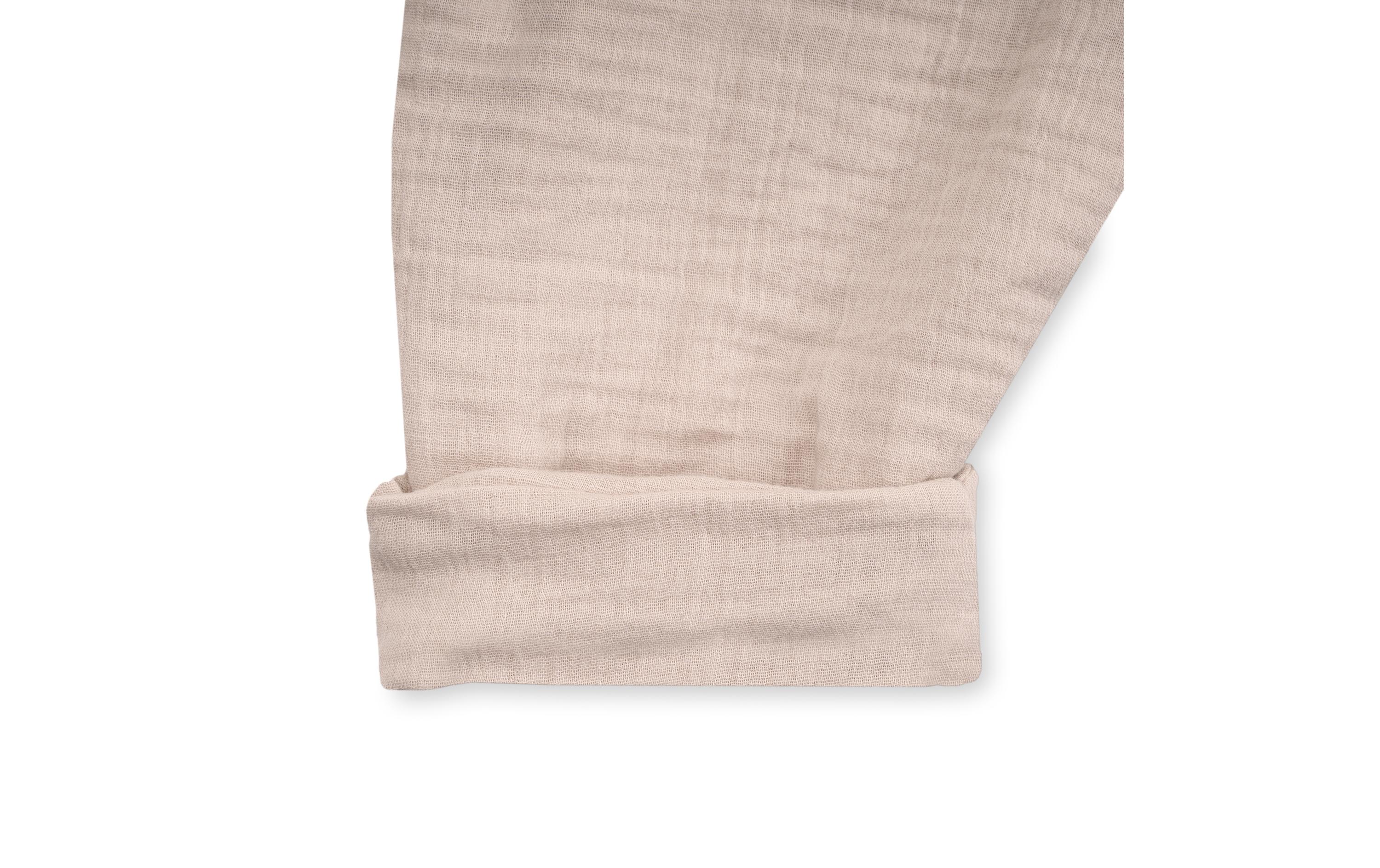 Baby-Sommerschlafsack Jumper Musselin Sand 104 cmSchlafoverall Jumper mit Reissverschluss