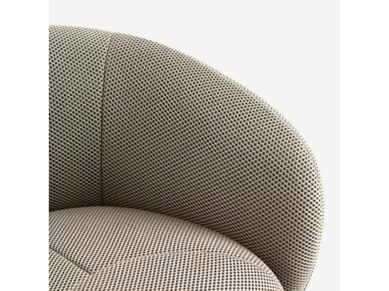 HABITAT - Fauteuil pivotant en tissu 3D - Sable - Somio