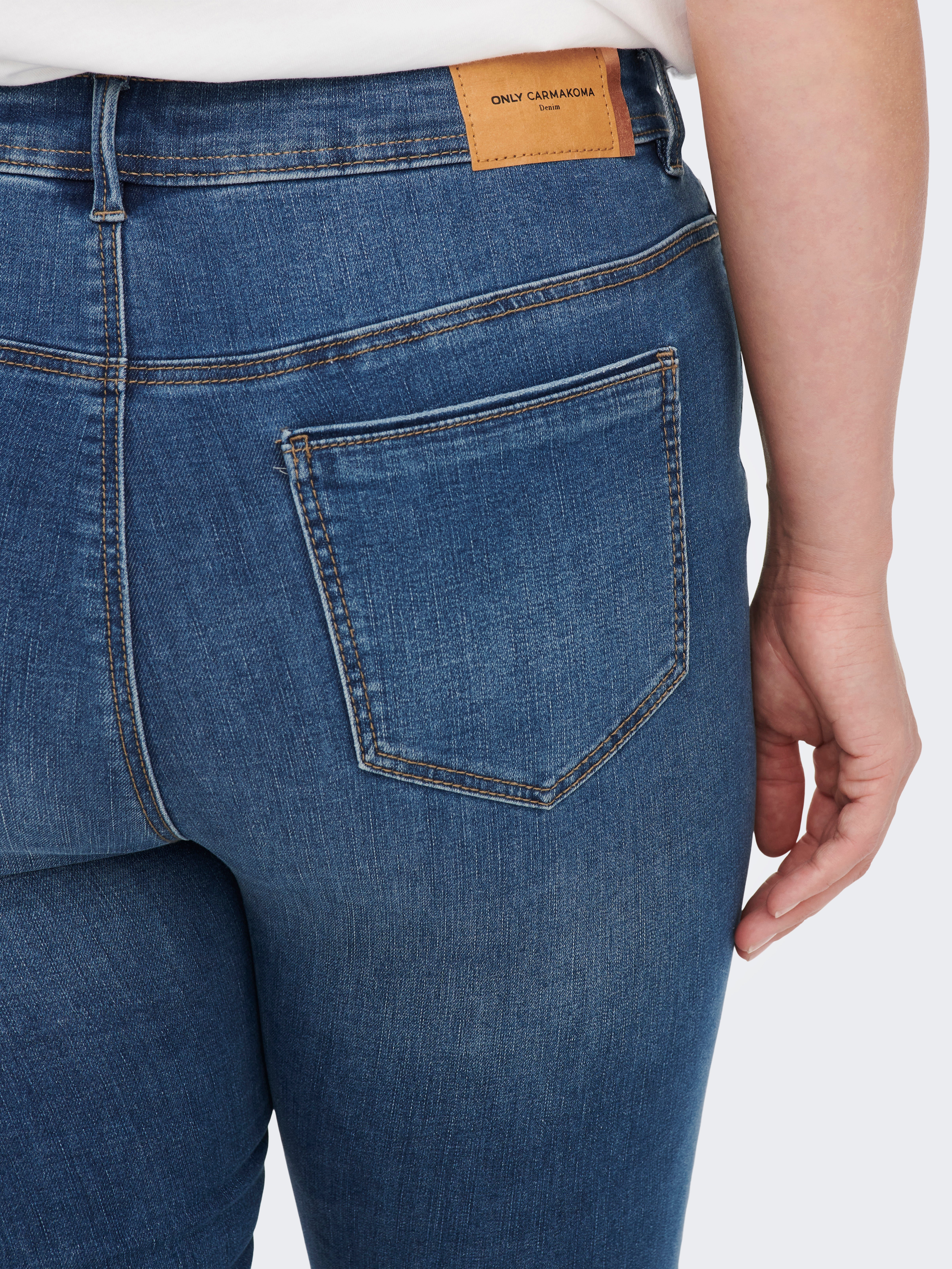 CARSALLY Mittlere Taille Skinny Fit Jeans Medium Blue Denim