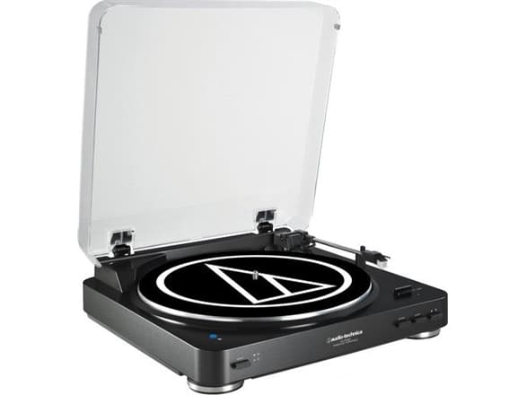 Audio-Technica AT-LP60XBT, Beltedrevet platespiller, Fullautomatisert, Sort, Aluminium, 33 1/3,45 RPM, 33 1/3,45 RPM