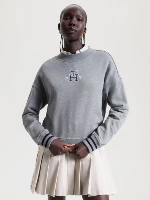 Moletom Varsity Relaxed com Gola Alta