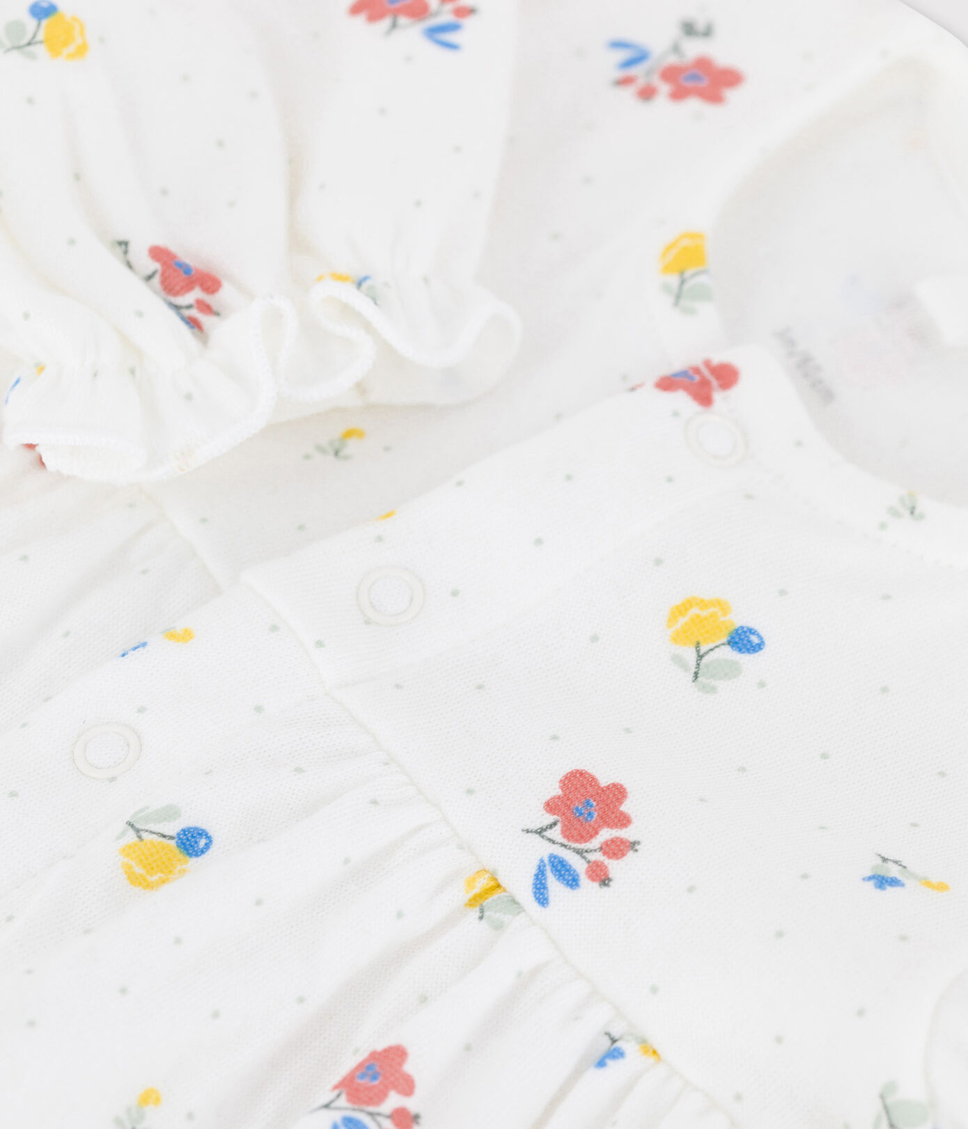 Robe imprimé fleuri en tubique bio bébé