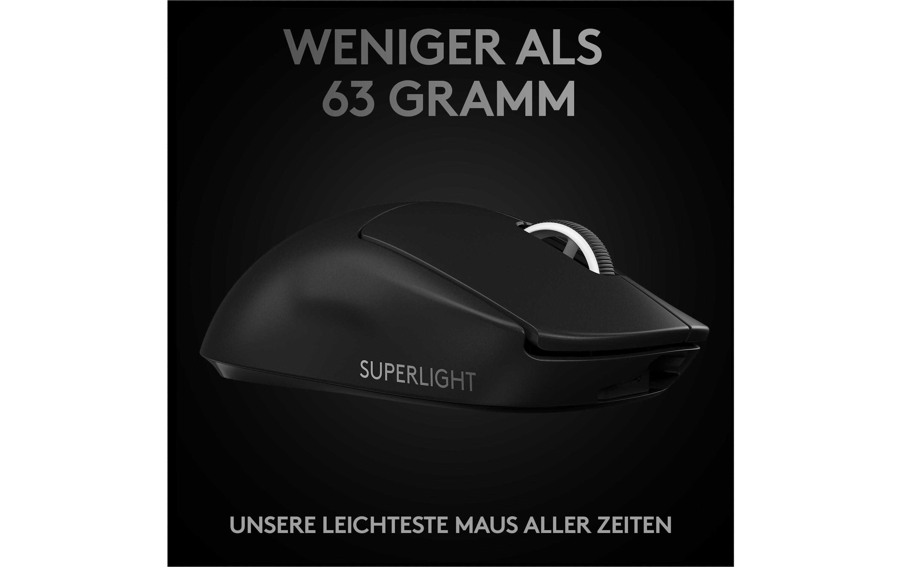Gaming-Maus Pro X Superlight SchwarzExtrem leichte Gaming-Maus mit leistungsvoller Performance