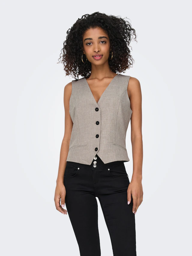 ONLY Anzugweste »ONLLINDA S/L MEL FIT WAISTCOAT TLR NOOS« mit Knopfleiste
