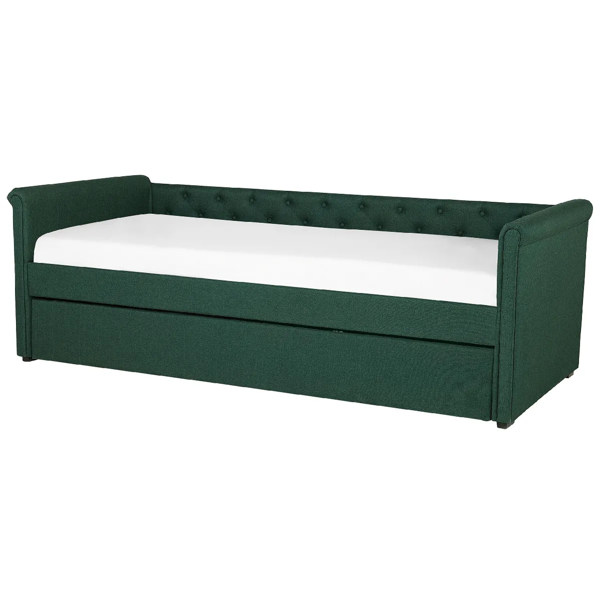 Beliani Libourne Lit 80x200 cm Tissu Vert